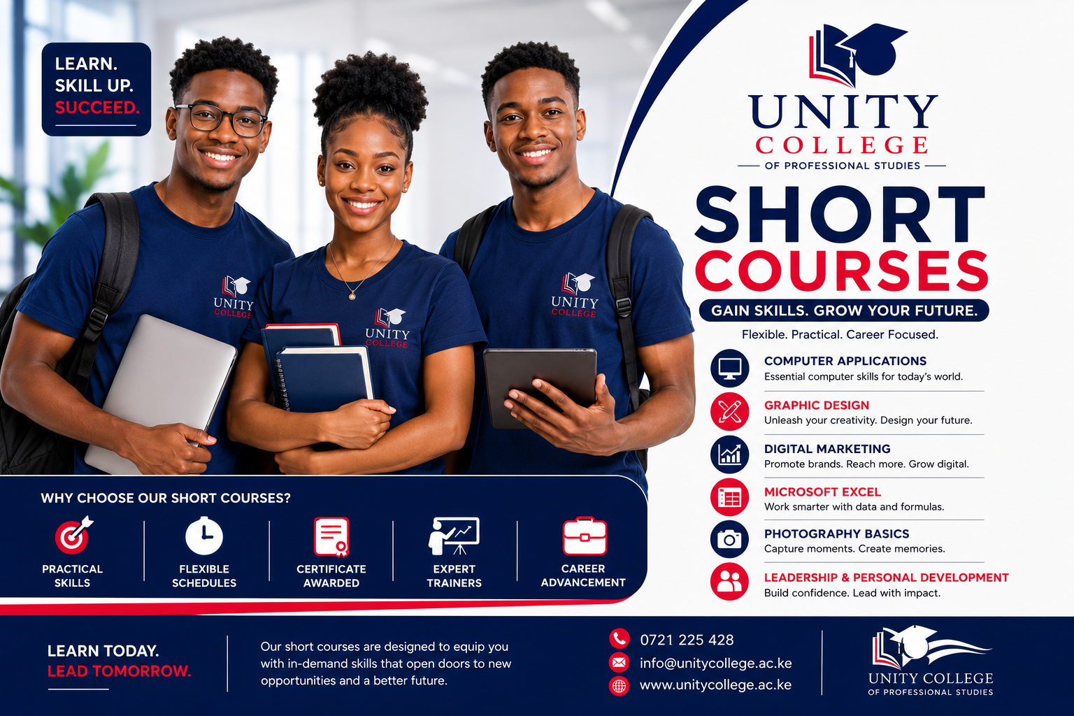 Unity College short course students in practical training